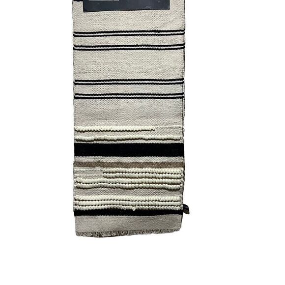 Max studio Table Runner Neutral Nautical striped home decor - Picture 3 of 4